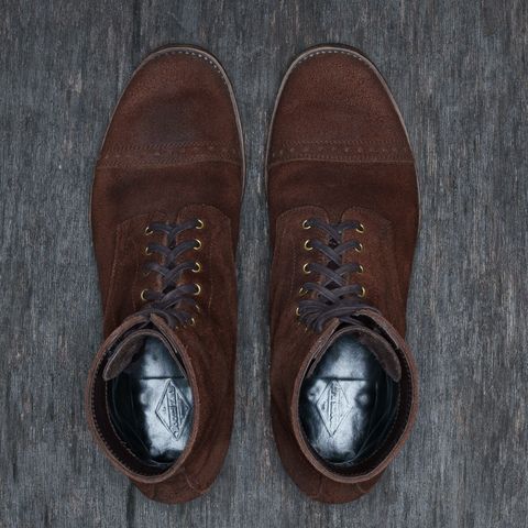 WM1978 Garrison Boot in C.F. Stead Amber Brown Waxed Rappelo Calf Roughout