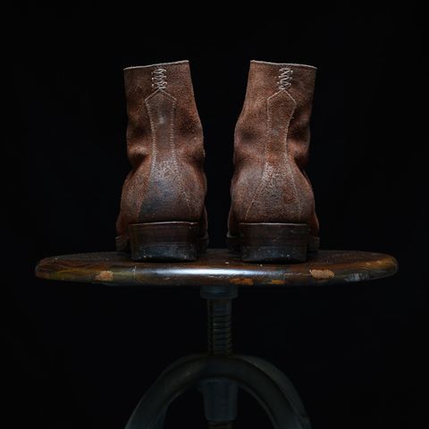 WM1978 Garrison Boot in C.F. Stead Amber Brown Waxed Rappelo Calf Roughout