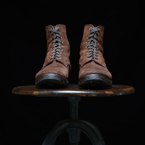 WM1978 Garrison Boot in C.F. Stead Amber Brown Waxed Rappelo Calf Roughout