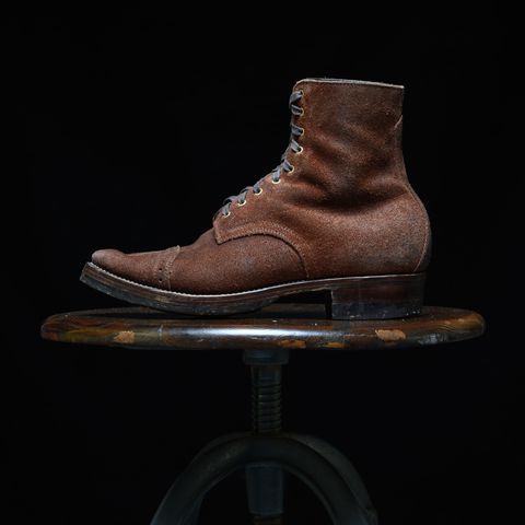 WM1978 Garrison Boot in C.F. Stead Amber Brown Waxed Rappelo Calf Roughout
