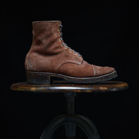 WM1978 Garrison Boot in C.F. Stead Amber Brown Waxed Rappelo Calf Roughout