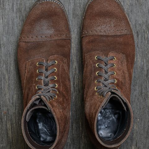 WM1978 Garrison Boot in C.F. Stead Amber Brown Waxed Rappelo Calf Roughout