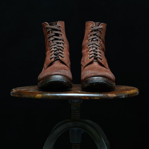 WM1978 Garrison Boot in C.F. Stead Amber Brown Waxed Rappelo Calf Roughout