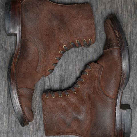 WM1978 Garrison Boot in C.F. Stead Amber Brown Waxed Rappelo Calf Roughout