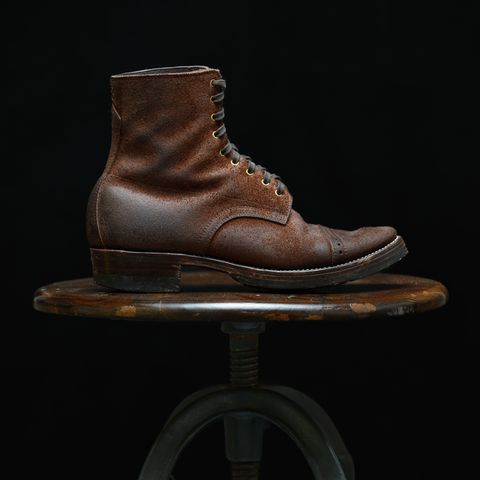 WM1978 Garrison Boot in C.F. Stead Amber Brown Waxed Rappelo Calf Roughout