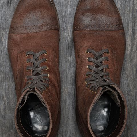 WM1978 Garrison Boot in C.F. Stead Amber Brown Waxed Rappelo Calf Roughout