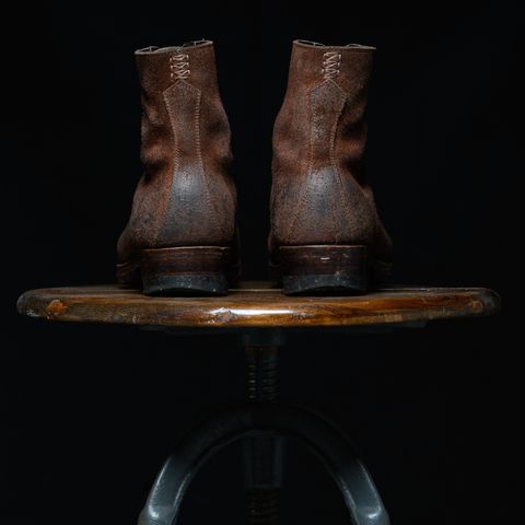 WM1978 Garrison Boot in C.F. Stead Amber Brown Waxed Rappelo Calf Roughout