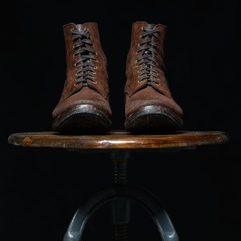 WM1978 Garrison Boot in C.F. Stead Amber Brown Waxed Rappelo Calf Roughout
