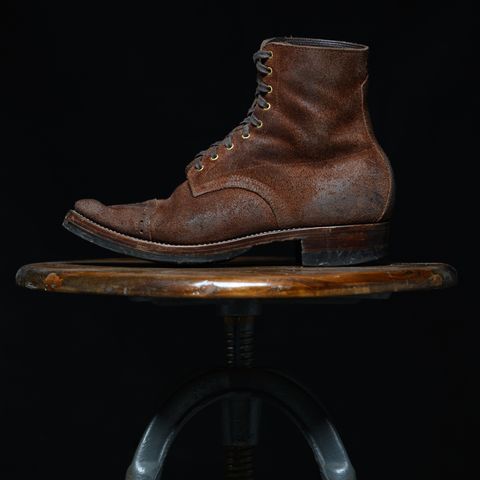 WM1978 Garrison Boot in C.F. Stead Amber Brown Waxed Rappelo Calf Roughout