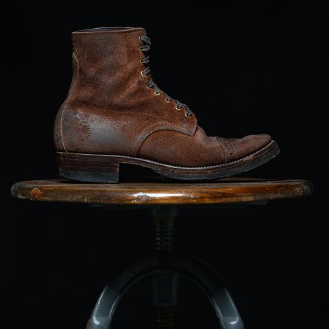 WM1978 Garrison Boot in C.F. Stead Amber Brown Waxed Rappelo Calf Roughout