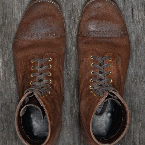 WM1978 Garrison Boot in C.F. Stead Amber Brown Waxed Rappelo Calf Roughout