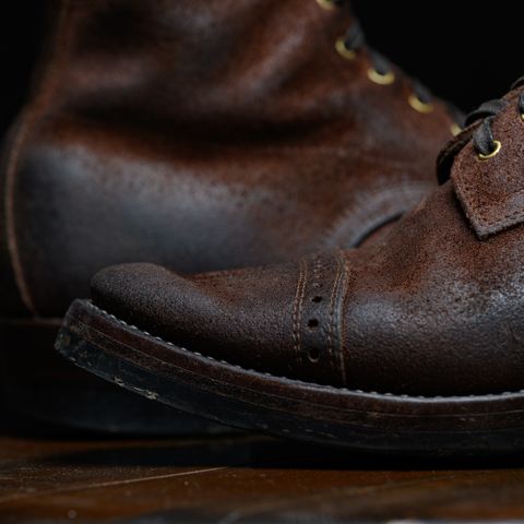 WM1978 Garrison Boot in C.F. Stead Amber Brown Waxed Rappelo Calf Roughout
