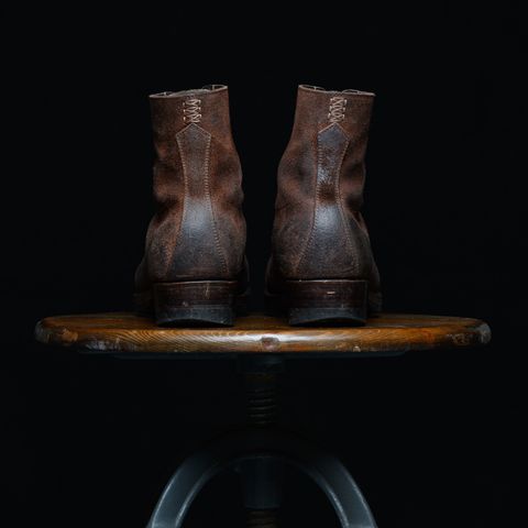 WM1978 Garrison Boot in C.F. Stead Amber Brown Waxed Rappelo Calf Roughout