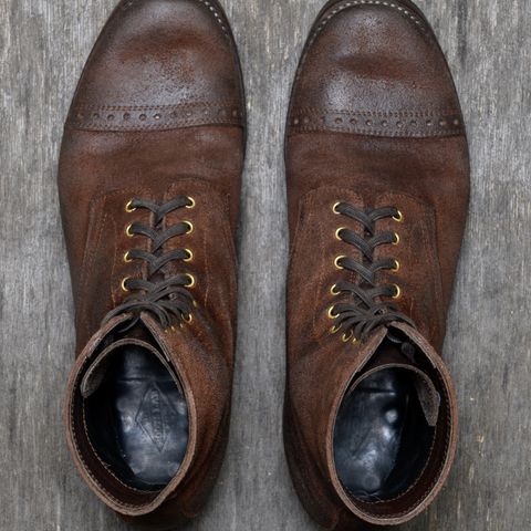 WM1978 Garrison Boot in C.F. Stead Amber Brown Waxed Rappelo Calf Roughout