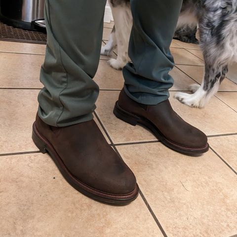 Viberg Chelsea in C.F. Stead Snuff Waxy Commander Suede