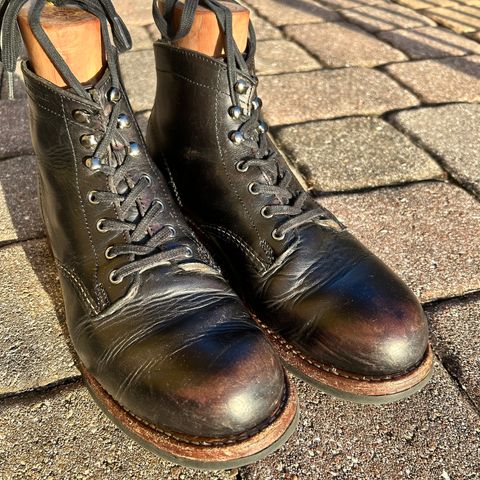 Wolverine 1000 Mile Plain-Toe Boot in Horween Black Teacore Chromexcel