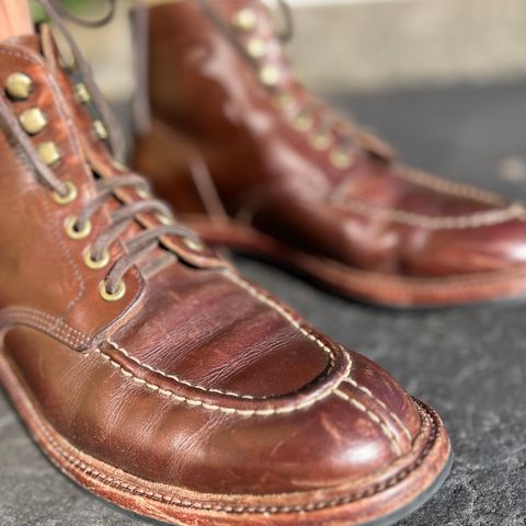 Grant Stone Ottawa Boot in Horween Crimson Chromexcel