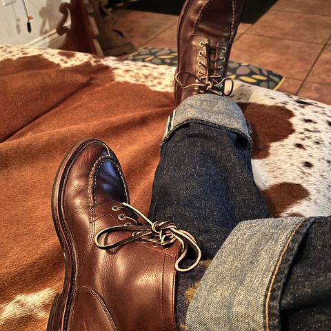 Grant Stone Ottawa Boot in Horween Crimson Chromexcel