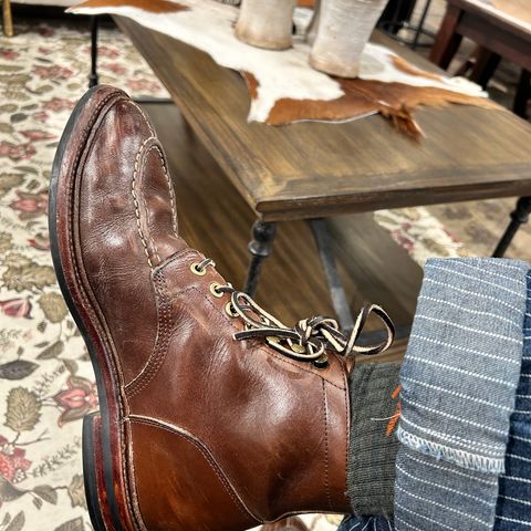 Grant Stone Ottawa Boot in Horween Crimson Chromexcel