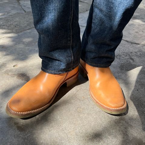 Wesco Boss Engineer Boot in Horween Natural Essex