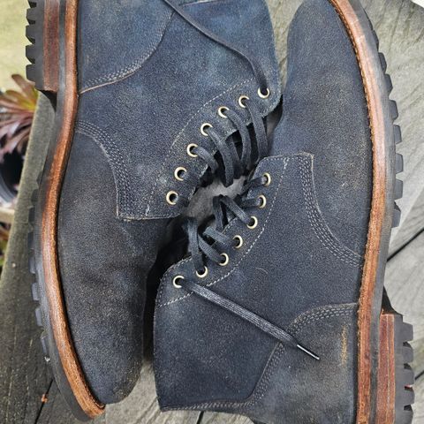 Oak Street Bootmakers Field Boot in Horween Natural Indigo Chromexcel Roughout