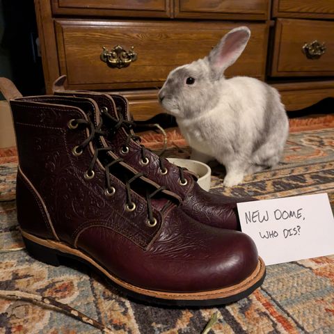 Hook & Punch Derby Boot in Horween Color 8 Chromexcel Strips (Western Floral Stamped)