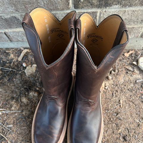 Fenoglio Round Toe Work Boots in Chocolate Fuji
