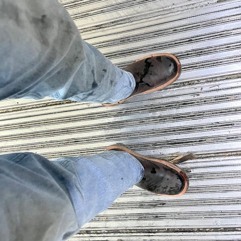 Fenoglio Round Toe Work Boots in Chocolate Fuji