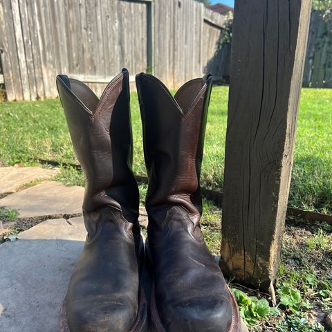 Fenoglio Round Toe Work Boots in Chocolate Fuji