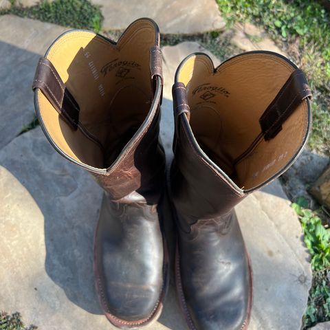 Fenoglio Round Toe Work Boots in Chocolate Fuji