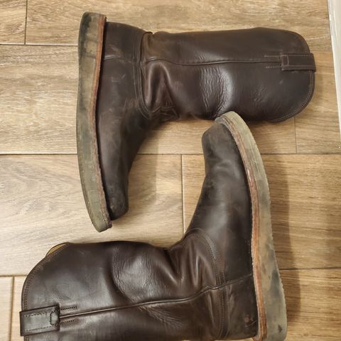 Fenoglio Round Toe Work Boots in Chocolate Fuji