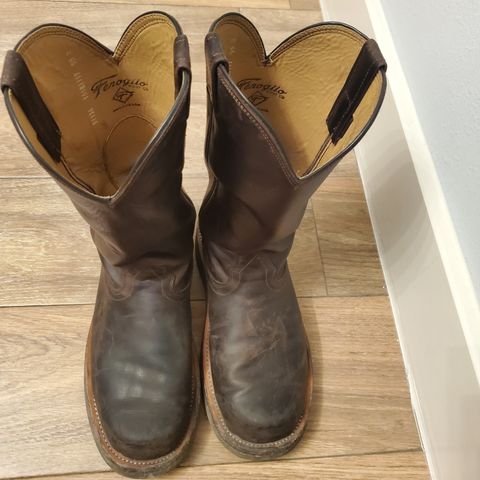 Fenoglio Round Toe Work Boots in Chocolate Fuji