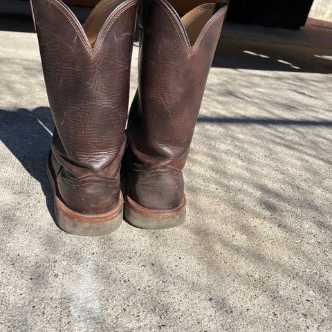 Fenoglio Round Toe Work Boots in Chocolate Fuji