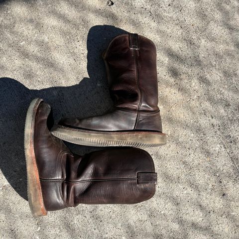 Fenoglio Round Toe Work Boots in Chocolate Fuji