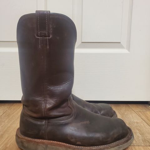 Fenoglio Round Toe Work Boots in Chocolate Fuji