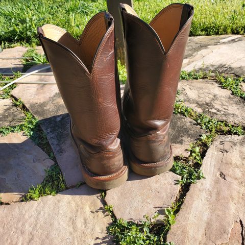 Fenoglio Round Toe Work Boots in Chocolate Fuji