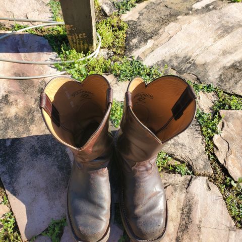 Fenoglio Round Toe Work Boots in Chocolate Fuji