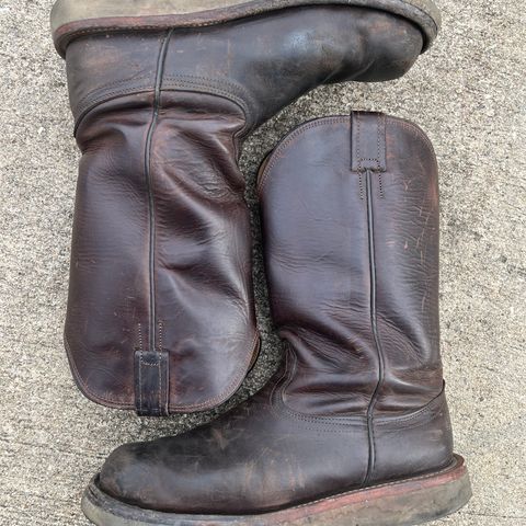 Fenoglio Round Toe Work Boots in Chocolate Fuji