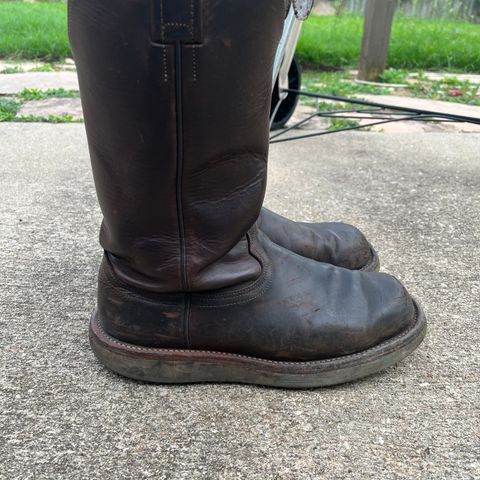 Fenoglio Round Toe Work Boots in Chocolate Fuji