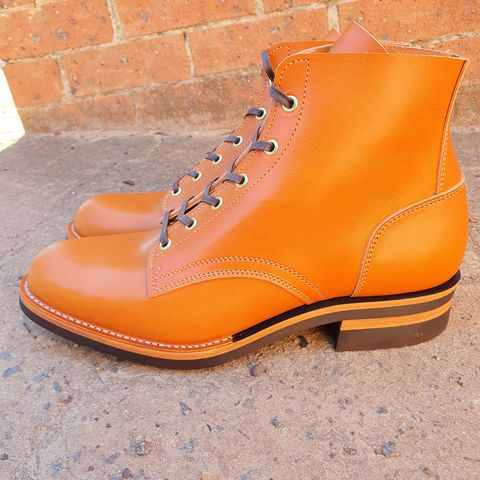 Jack & White Brothers Letterman ZERO in Light Brown Oil Wax Steerhide