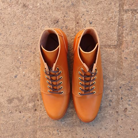 Jack & White Brothers Letterman ZERO in Light Brown Oil Wax Steerhide