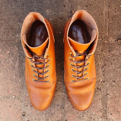 Jack & White Brothers Letterman ZERO in Light Brown Oil Wax Steerhide