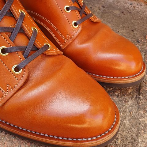 Jack & White Brothers Letterman ZERO in Light Brown Oil Wax Steerhide