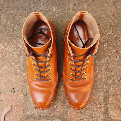 Jack & White Brothers Letterman ZERO in Light Brown Oil Wax Steerhide