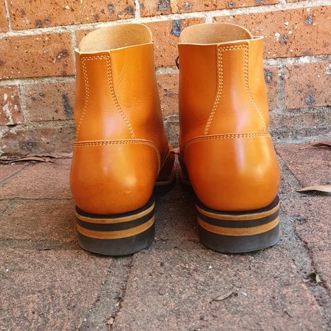 Jack & White Brothers Letterman ZERO in Light Brown Oil Wax Steerhide