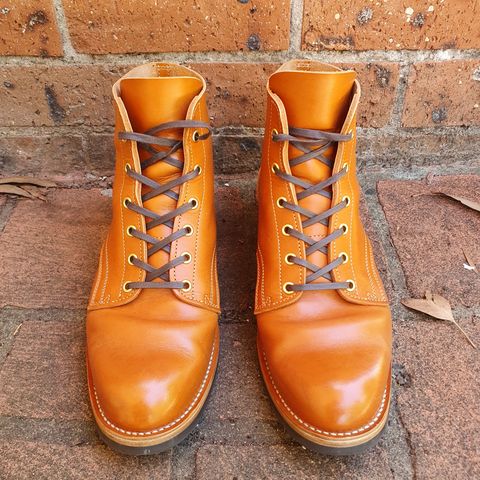 Jack & White Brothers Letterman ZERO in Light Brown Oil Wax Steerhide