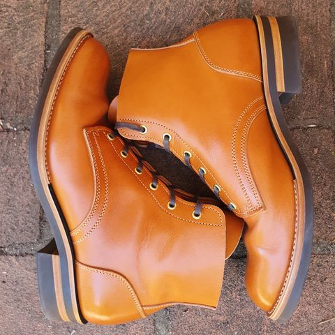 Jack & White Brothers Letterman ZERO in Light Brown Oil Wax Steerhide
