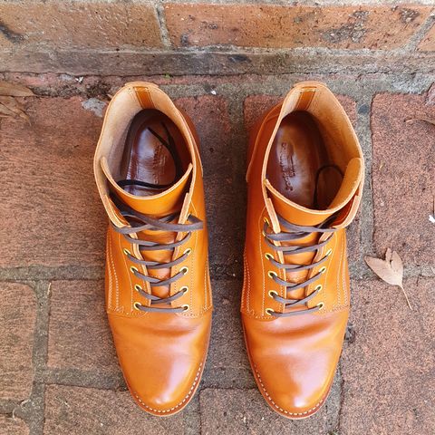 Jack & White Brothers Letterman ZERO in Light Brown Oil Wax Steerhide