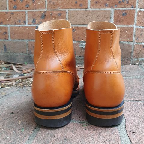 Jack & White Brothers Letterman ZERO in Light Brown Oil Wax Steerhide