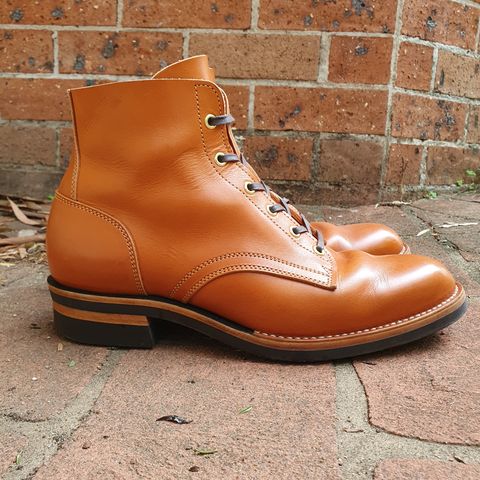 Jack & White Brothers Letterman ZERO in Light Brown Oil Wax Steerhide